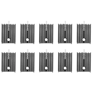 10 pièces 21 x 15 x 11 mm noir aluminium réfrigérant pour TO-220 MOSFET-Trans1908 - Photo 1/9