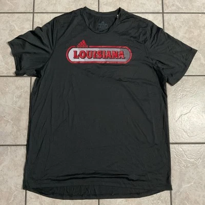 Louisiana Ragin' Cajuns Adidas Creator Tee Shirt Mens XXL-Tall Black EI0895 - Image 1 of 4