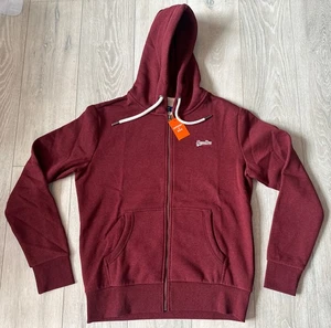 Superdry Nuevo Hombre Regular Fit XL Rojo Cremallera Sudadera con Capucha PVP 54,99 € - Imagen 1 de 4