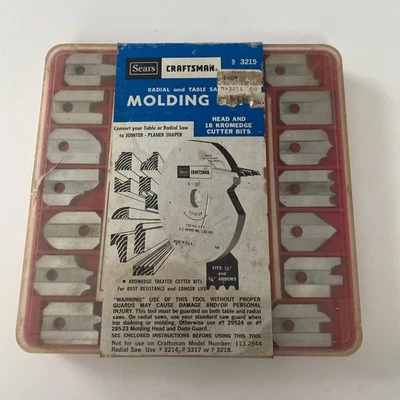 Juego de moldeo de sierra radial y de mesa Sears Craftsman 9-3215 cabezal y 18 brocas de corte Foto 1 de 4