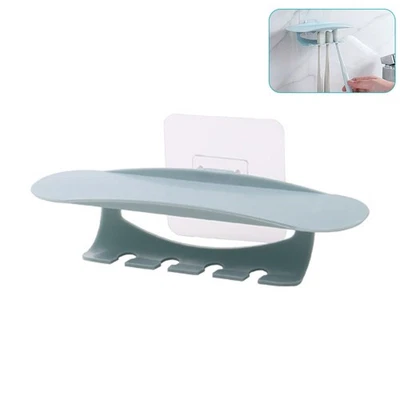 Bathroom Organizer Toothbrush Holder Suction Cup Wall Mount Toothpaste Rack - Image 1 of 4