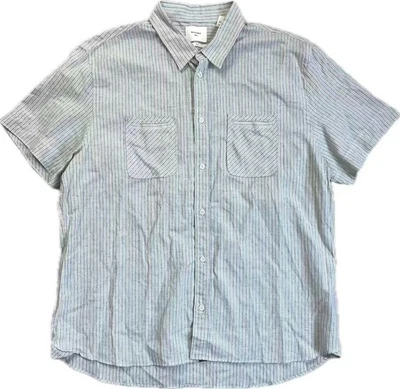 NWOT Billy Reid Men's Short Sleeve Buttondown Cotton/Linen Shirt Size XXL - Image 1 of 4