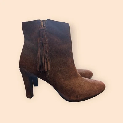 Botines Anne Klein Flex marrón gamuza tacón de aguja para mujer talla 7 Foto 1 de 4