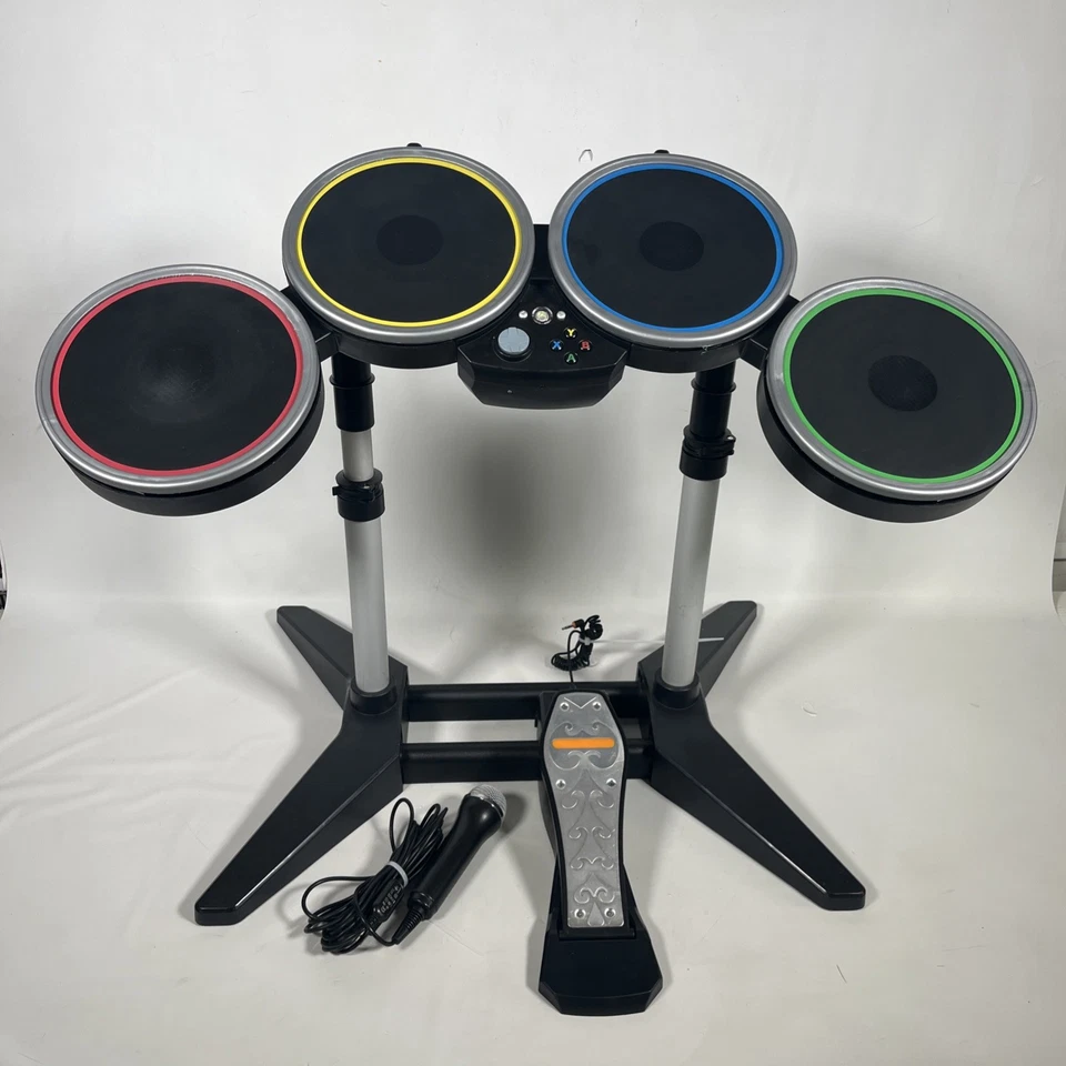 Harmonix Rock Band Wireless Drum Set w/ Foot Pedal Xbox 360 XBDMS2 - Image 1 of 4