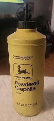Grafito en polvo plástico John Deere vintage 16 oz. Botella vacía B33379 Foto 1 de 4