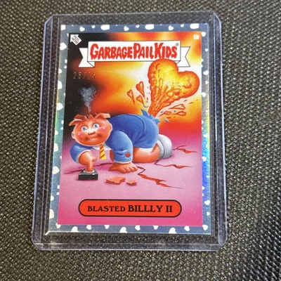 BLASTED BILLY II 1A 2025 Garbage Pail Kids Valentine's Day BLUE HEART FOIL 25/25 - Image 1 of 3