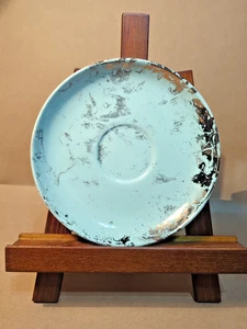 Vintage MCM Sascha Brastoff Surf Ballett Türkis Platin Teetasse Teller USA - Bild 1 von 5