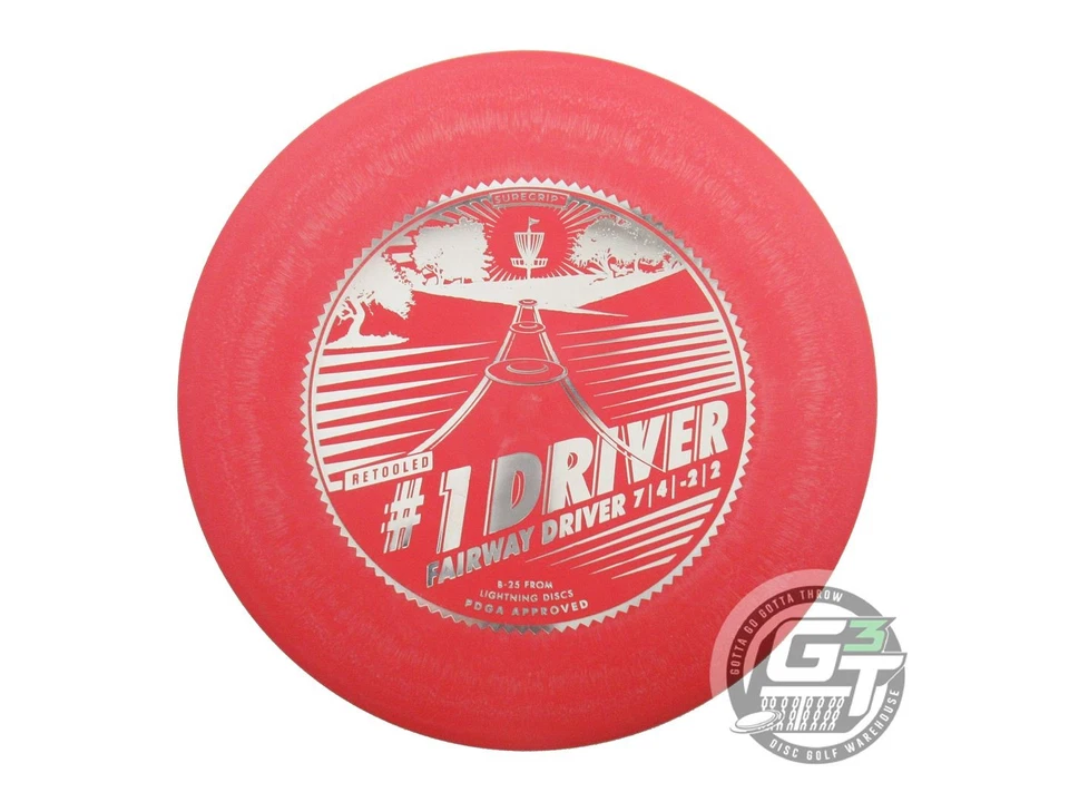 NEW Lightning SureGrip [RETOOL] #1 Driver 177g Red Silver Foil Driver Golf Disc - Image 1 of 1