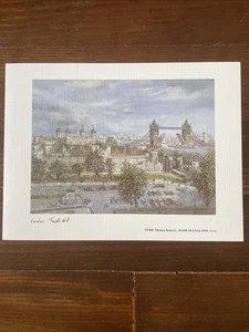 London Towel Hill 1988 Thomas Benacci Litografia Carta Arte Made in England - Foto 1 di 7