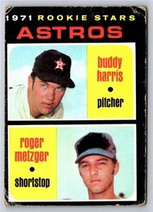 1971 Topps #404 Astros Rookies - Buddy Harris / Roger Metzger RS, RC - Picture 1 of 2