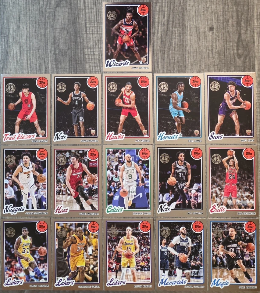 2025-26 Topps NBA 1980-81 Topps Basketball LOT (16) RC's, Stars, Vets, HOFs - Image 1 of 1