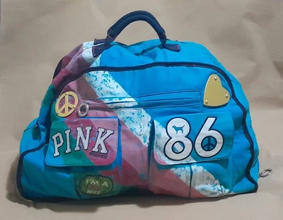 Vintage Victoria's Secret  86 PEACE LOVE PINK Rolling Duffle Bag Luggage Rare - Image 1 of 4