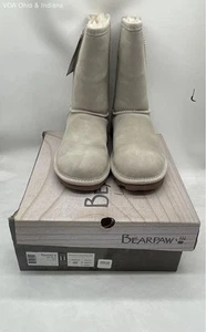 NEW BearPaw Elle Winter White Slip-On Wool Lined Short Winter Boots - Size 11 - Picture 1 of 11