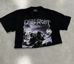 Dark Sport Wolves Club Grim Reaper Tee L Black Cropped Cut Off Graphic Shirt - Picture 1 of 6