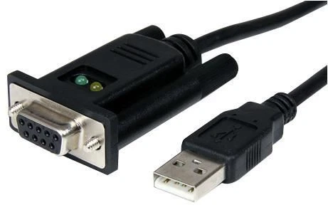 STARTECH 1-Port USB - Null Modem RS232 DB9 Serial DCE Adaptor Cable with FTDI 1m - Image 1 of 1