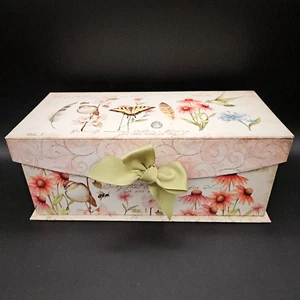 Susan Winget Deko Aufbewahrung Andenken Box Garten Vögel Blumen Magnetdeckel - Bild 1 von 11