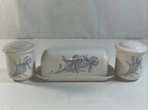 Pfaltzgraff China Spring Song Salt & Pepper Shakers & Butter Dish - Picture 1 of 14