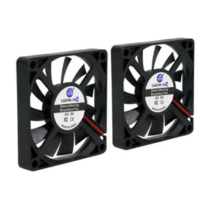 2X Lüfter Gehäuselüfter für PC Computer 70x70x10mm 70mm leise FAN 5V 12V 24V DE - Bild 1 von 12