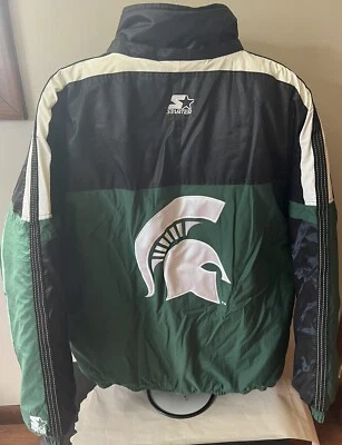 Vtg Y2K Michigan State Spartans Starter Jacket Full Zip Men’s 2XL XXL - Image 1 of 4