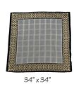 Made in Italy Lightweight Large Square Scarf Houndstooth Pattern 34 x 34