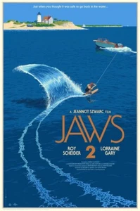 Jaws 2 by Laurent Durieux 61x91cm /425 Movie Screen Print Poster Art Mondo MINT - Photo 1/1
