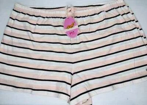 NWT PETER ALEXANDER LADIES PINK, GREY, WHITE STRIPE SHORTS SIZE 3+ / AU 24 - 26 - Picture 1 of 4