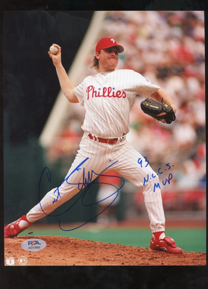 Curt Schilling Phillies 8x10 Autographed Photo PSA Authentic - Image 1 of 1