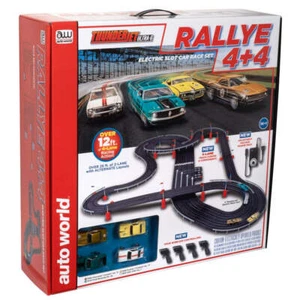 Auto World SRS348 HO Scale Rallye 4+4 Over 12′ of 4 Lane Racing Action Slot Car - Picture 1 of 3