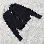 LANVIN en blue Size 38 Beaded long sleeve top with snap buttons