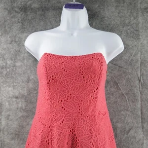 Lilly Pulitzer Dress Women 4 Small Daisy Eyelet Vintage Vicki Exposed Zipper - Picture 1 of 11