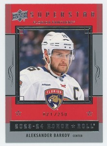 2023-24 UPPER DECK SERIES 1 Aleksander Barkov HONOR ROLL SILVER RAINBOW /250