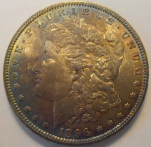 1896 P Morgan Silver Dollar, Tough Date  (96PAC2) - Picture 1 of 6