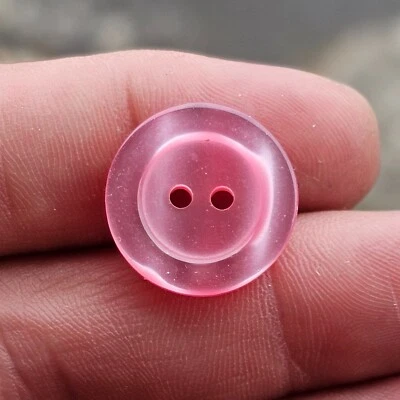 K&M 6 Stück Knöpfe Knopf Kunststoff 18mm 1,8cm Rosa Pink Perlmuttknöpf Hohe Qualität