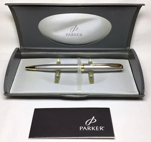 Bolígrafo Parker Sonnet satinado acero inoxidable G/T nuevo en caja producto Parker#49801 - Imagen 1 de 8