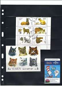 CATS ESTADO DE OMAN.- YEMEN.- GATO Y PEZ Universal Studios, Usado - Imagen 1 de 3