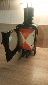 Alte Eisenbahnlampe Zugschlussleuchte Petroleumlampe DB Bahnlampe - Bild 1 von 11