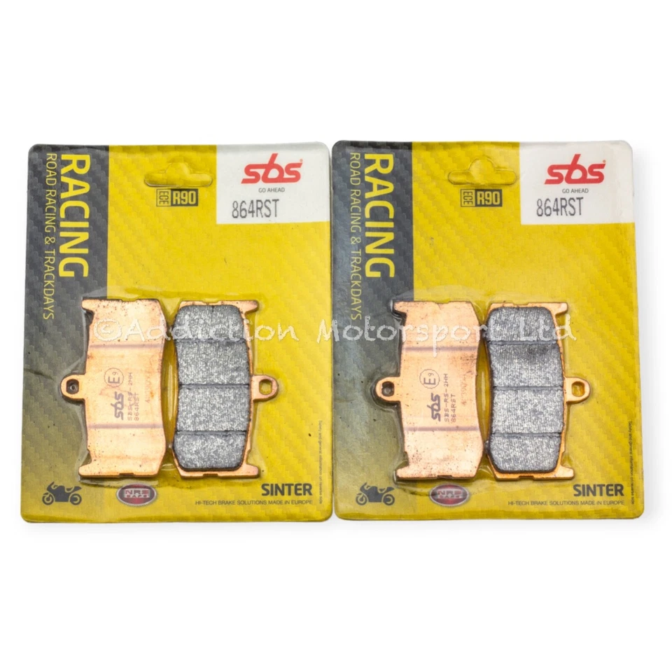 2x Pares de Pastilhas de Freio Dianteiras Sinterizadas Triumph 675 Daytona Triple 09-18 SBS 864RST - Imagem 1 de 1