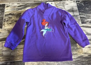 VTG Little Mermaid Girls Hoodie size 7/8 Embroidered  - Picture 1 of 2