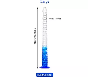 Long Dildo Anal Sex Toys - 22.83" Extra Long Anal Plug,Monster Dildo Suction Cup - Picture 1 of 7