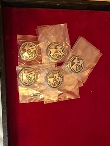 5 NEW BAGED Sivler Texas COWBOY CHURCH  CONCHOS NOS Marked HA  - Picture 1 of 5