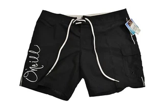 O'Neill COVE Black White Multi Logo Piped Surf Swim (D) Junior's Boardshorts - Picture 1 of 1