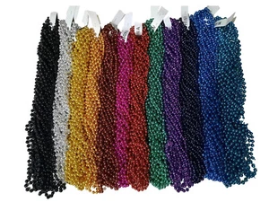216 Choice Color Mardi Gras Beads Necklaces Party Favors Huge Lot 18 Dozen - Picture 1 of 4