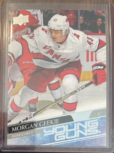 MORGAN GEEKIE 2020-21 UD YOUNG GUNS SERIES 1 ROOKIE CARD # 210 CAROLINA - Picture 1 of 2