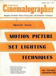 AMERICAN CINEMATOGRAPHER MAGAZINE * AUG 1964* MOTION PICTURE SET LIGHTING - Picture 1 of 1