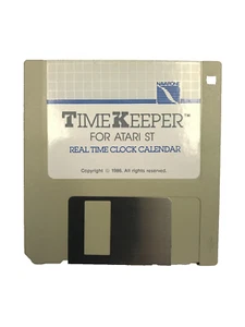 Time Keeper on 3.5" Floppy Disk Real Time Clock Calendar Atari ST- 1986 Navarone - Picture 1 of 1