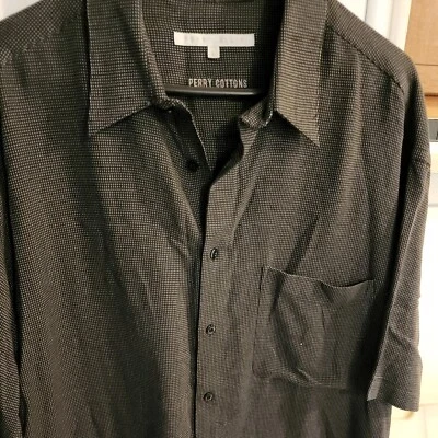 Mens Perry Ellis Perry Cottons Shirt Sleeve Button Up - Image 1 of 4