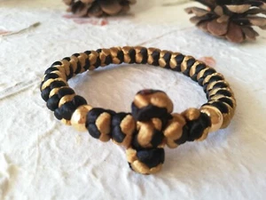 Pulsera Rosario Oro Negro Dos Colores Muñeca Cuerda de Oración Única Mano Komboskini - Imagen 1 de 7