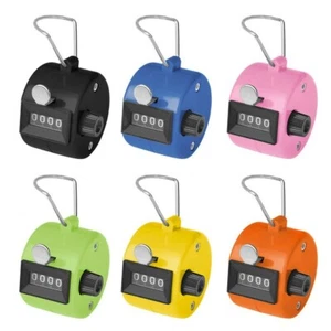 1pcs Color Hand Tally Counter 4 Digit Mechanical Palm Click Counter Practical US - Picture 1 of 6