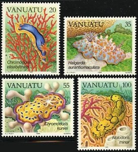 Vanuatu #406-409 Sea Slugs Postage Stamps Topical 1985 Mint LH - Picture 1 of 1