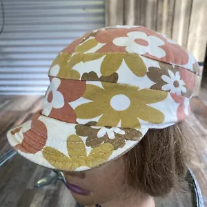 PISTOLE Canvas Kadettenhut Hippie Blumen Blumen Herbst Herbst Retro wendbar - Bild 1 von 9